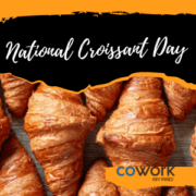 picture of croissants with text: National Croissant Day